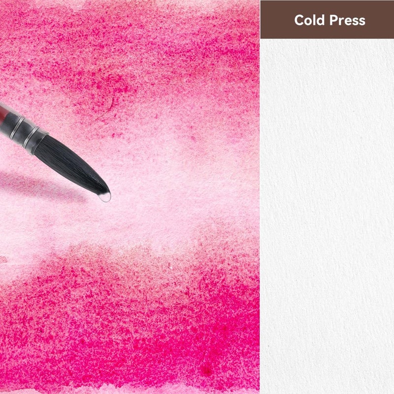 Lightwish Watercolor Sketchbook,100% Cotton Acid Free Watercolor Journal,300gsm/140lb Cold Press Watercolor Paper for Artists,Adults,Students,20 Sheets,9.25 * 6.3 Inches - Image 4